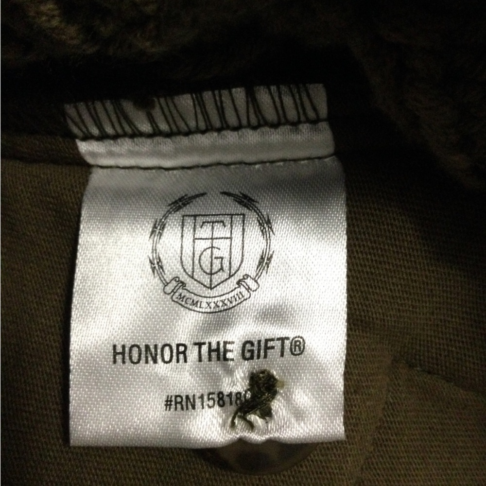 Honor the Gift Olive Vegan Leather And Knit Cardigan Men’s - Picture 7 of 8